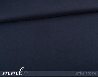 Bambus-Jersey Stoff " #marine" (0,25m) marineblau dunkelblau blau navy uni unifarben für Mädchen Damen Jungs Männer von mamasliebchen