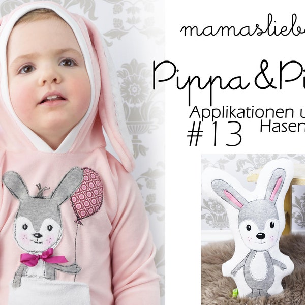 Applikationsvorlagen Hase Applikationen Pippa&Piet