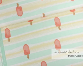 Jersey fabric popsicles "fresh #vanille" 0.5 m