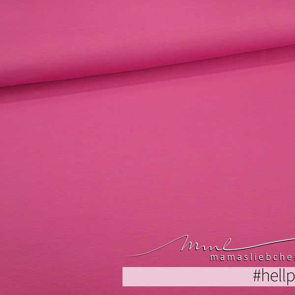 Jersey-Stoff uni unifarben "Basic uni #hellpink" (0,25m) pink von mamasliebchen