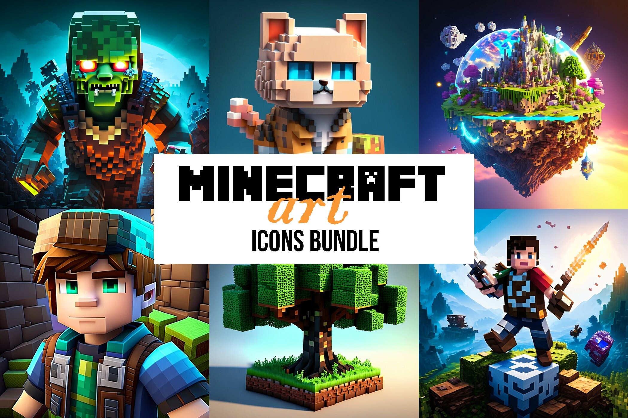 Digital Minecraft Icon Set Instant Download - Etsy