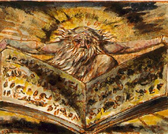 William Blake The Book Of Urizen Poetic Symbolism Symbolic Library Akashik Record Book Of God Sun Ray Spiritual Freemasonry - 