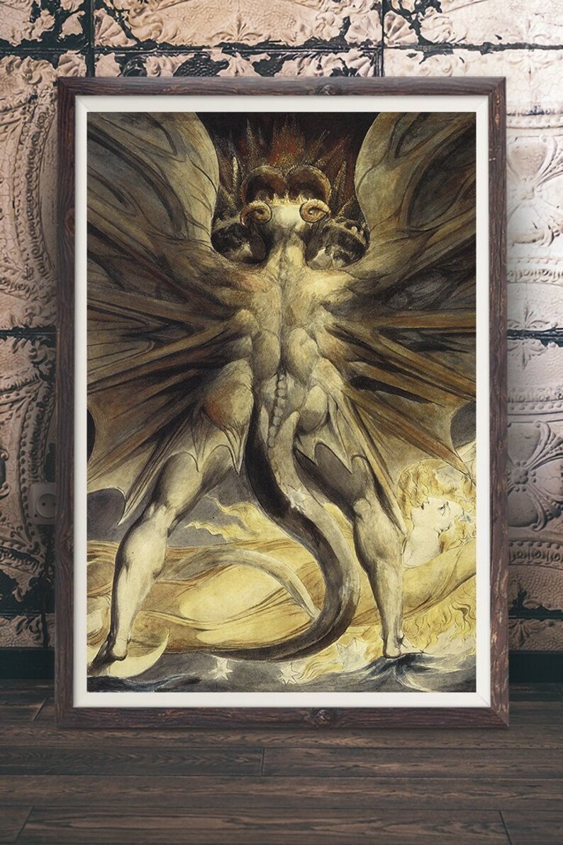 Уильям блейк картины красный дракон