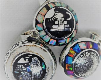 5x1 Llamadores de Angeles plata 9.25 / grabados Aztecas.