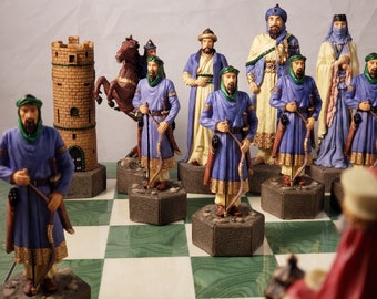 Crusaders Historical Chess Set - Handpainted