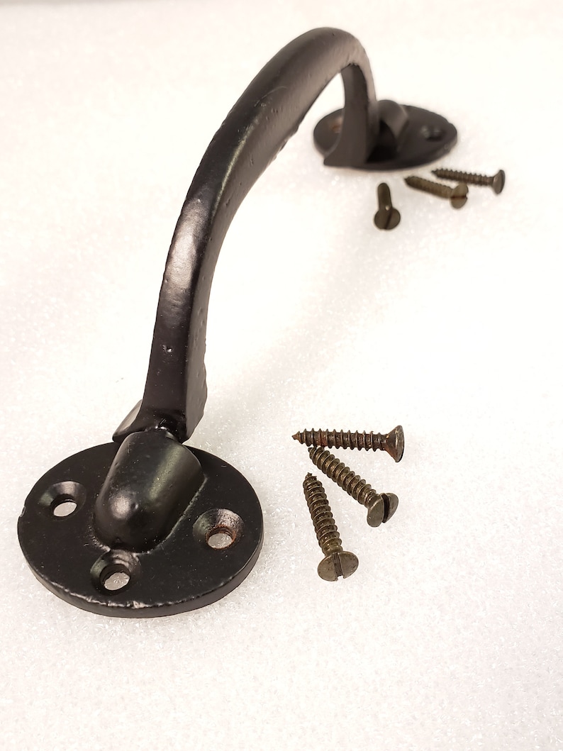 Solid Black Iron Drawer Pulls Etsy