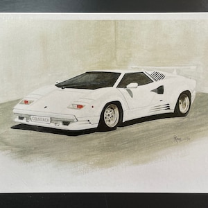 Lamborghini, White Lamborghini Countach, 1986 Lamborghini, Countach. Classic Lamborghini.