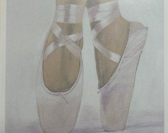 Ballet Dancer. In the Pink - Ballet dancer. , Prints from my Painting. birthdays, Ballet Exams. Ballet Shoes.