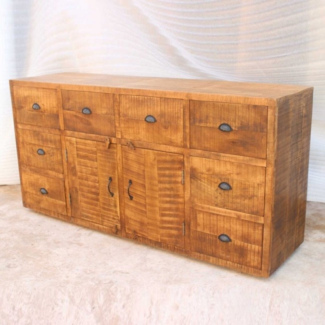 Rustic Mango Wood X Large Sideboard Buffet Hall Table Natural Etsy
