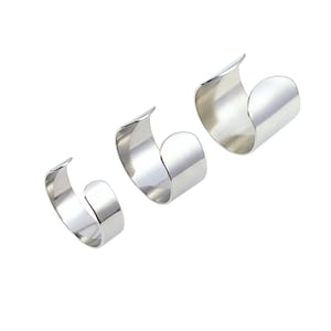 10pcs/100pcs Stainless Steel 316L Open C Thick Band Ring Blanks Simple Style DIY Finger Ring Jewelry Findings 6mm/10mm/15mm thick option