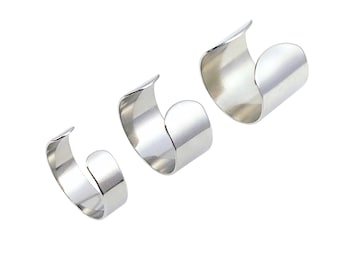 Edelstahl Offene C-Ring Rohlinge, DIY Schmuckzubehör (6 mm/10 mm/15 mm)