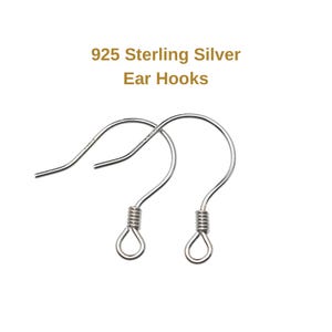 925 Sterling Silver Round Wire with Coil Earring Hook French Wire Earring Findings Hook Ear Wire Earrings Jewelry Making Earrings Style #5