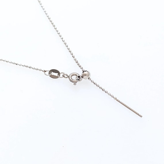 Stainless Steel Slider Stopper Bead Pin end Adjustable Dainty Ball Chain  Blank Necklace Round Spring Clasp