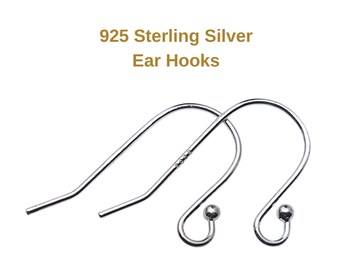 925 Sterling Silber Ohrring Haken Französischer Draht mit Ende Perle Ohrring Haken Ohr Draht Ohrringe Schmuck machen Ohrringe Stil #3