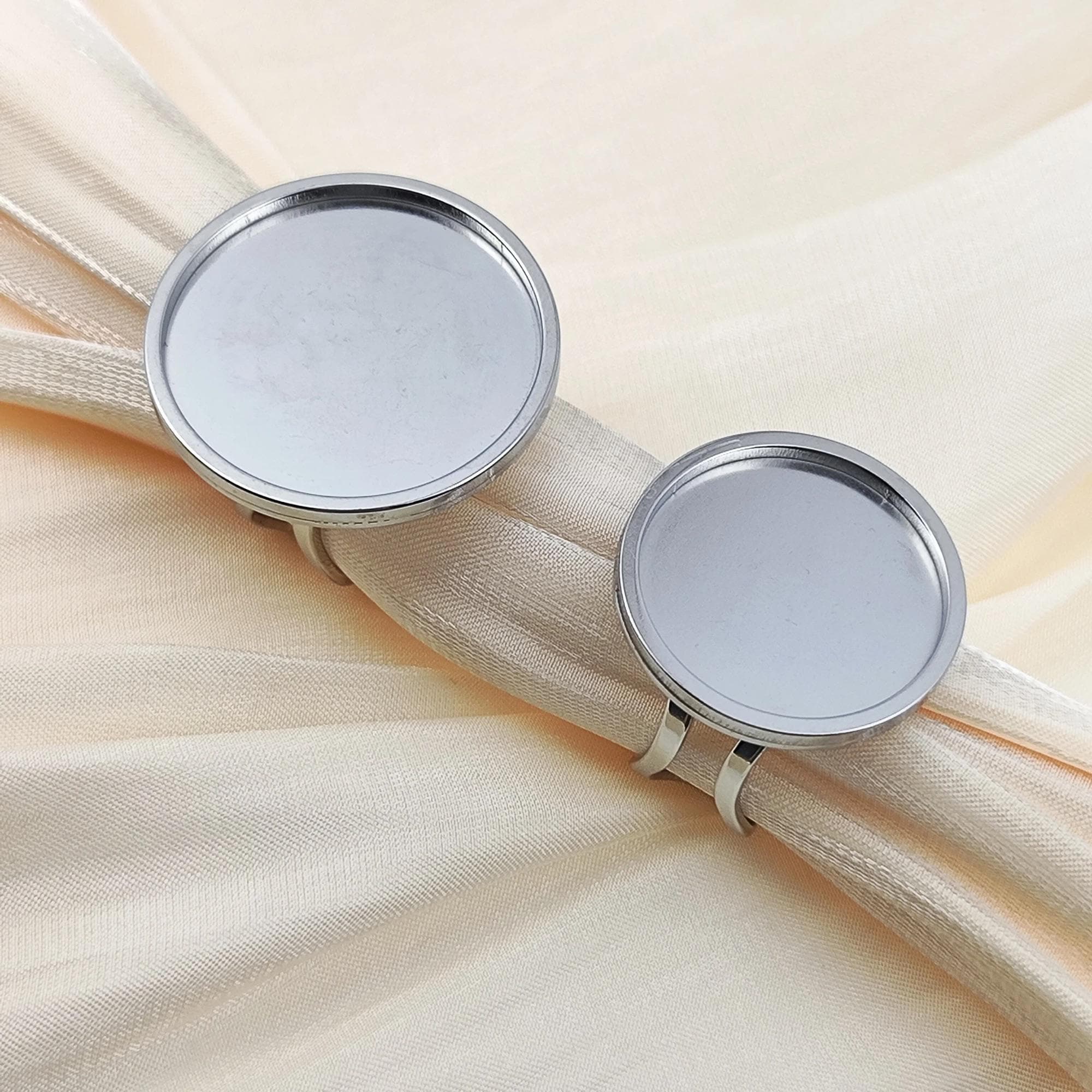 10pcs Stainless Steel 316L Round Thick Rim Ring Bezel Setting Blanks ...