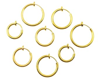 10 Stück Edelstahl-Ohrclips, kein Piercing