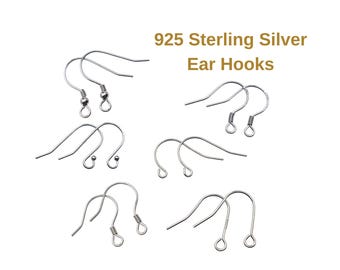925 Sterling Silver Earring Hook French Wire Earring Findings Hook Ear Wire Earrings Jewelry Making Earrings Findings Supply