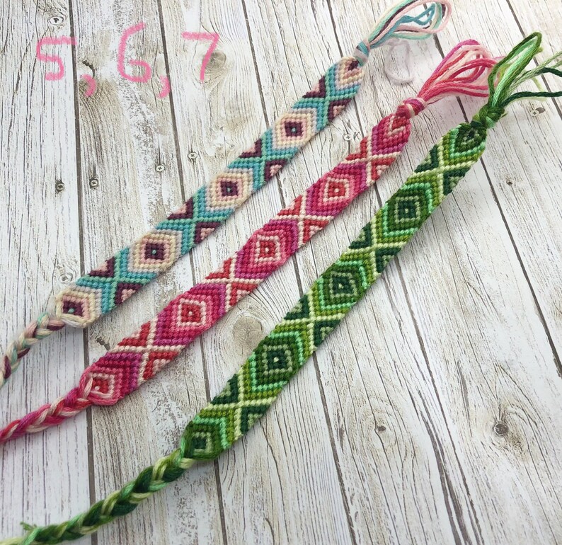 Hand crafted woven VSCO friendship bracelets macrame knotted affordable bracelets/anklet image 7