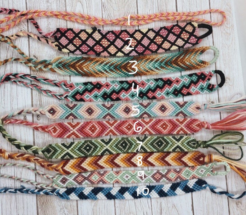 Hand crafted woven VSCO friendship bracelets macrame knotted affordable bracelets/anklet image 2