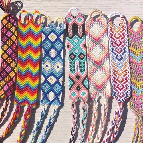 Hand Crafted Woven VSCO Friendship Bracelets Macrame Knotted - Etsy