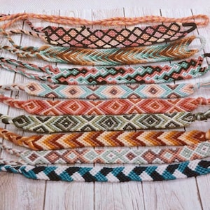 Hand crafted woven VSCO friendship bracelets macrame knotted affordable bracelets/anklet image 1