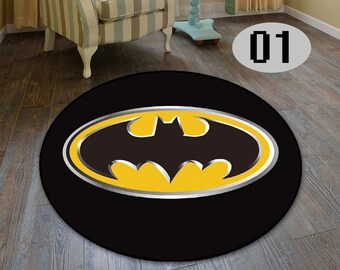 Avengers Superhero Carpet Velboa Floor Round Rug Doormat Non-Slip Chair Mat New