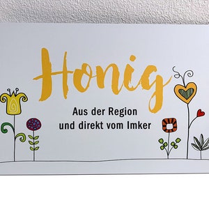 Sign beekeeping honey sale #No. 1702s