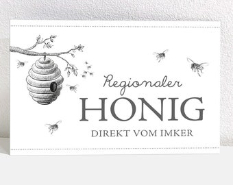 Schild Imkerei Honigverkauf #No. 1502s