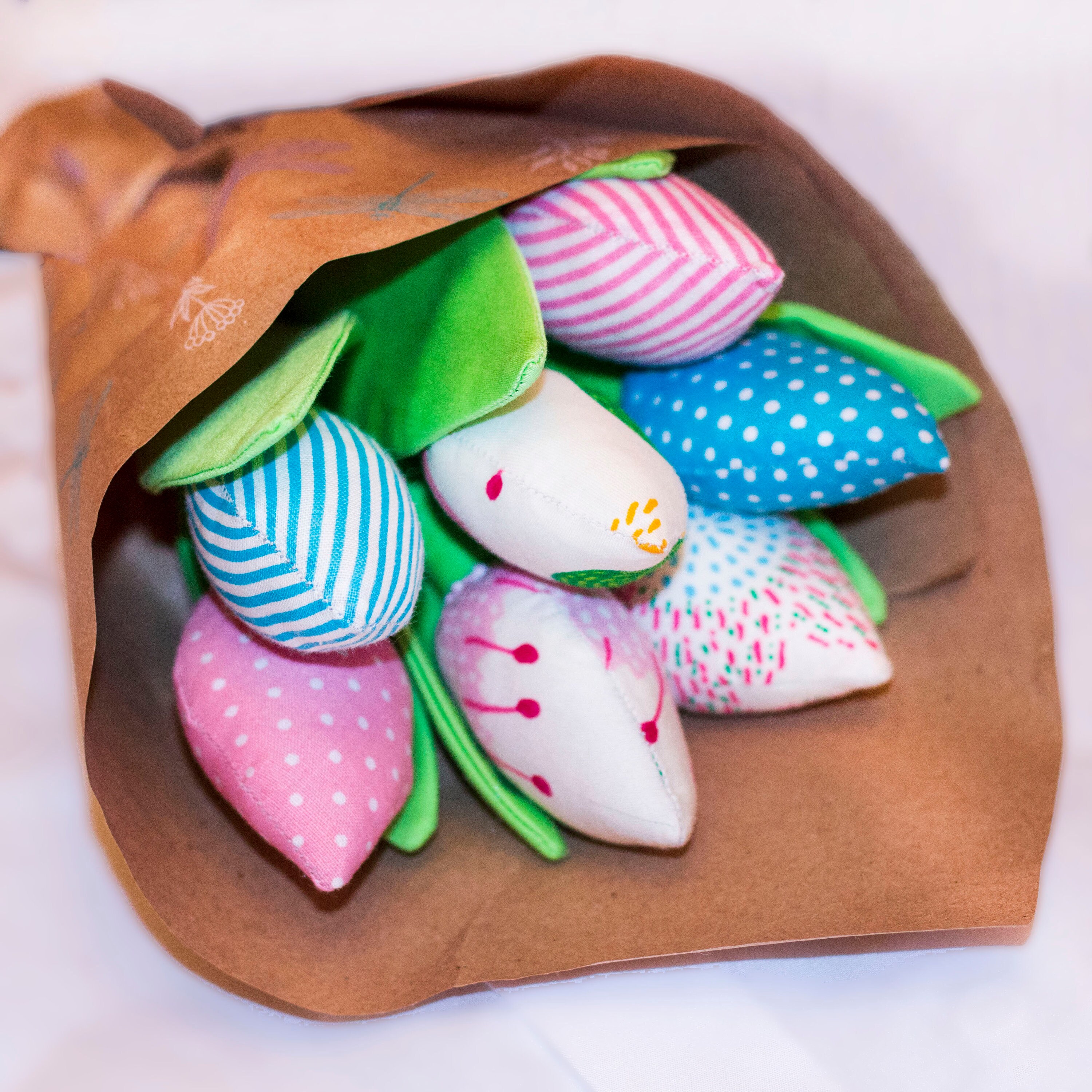 textile tulips fabric tulips fabric flowers autumn gifts Etsy