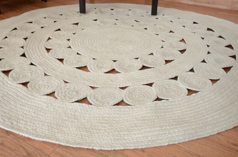 Hand Crafted Braided Jute Rug Nautical Jute Rope Rug Modern Etsy