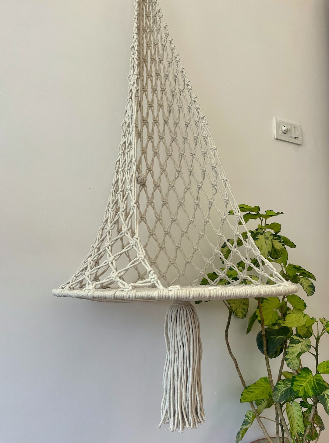 Macramé Cat Hammock Swing With Cushion Cat Tree Hanging Cat Etsy