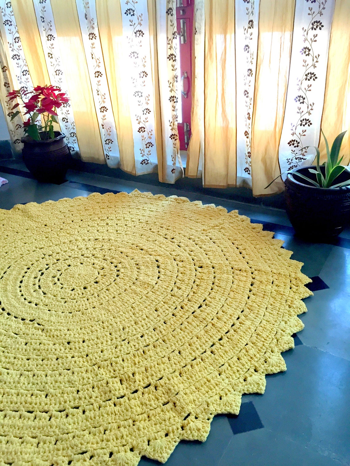 Macrame Rug Macrame Bedside Mat Large Macrame Floor Carpet Etsy