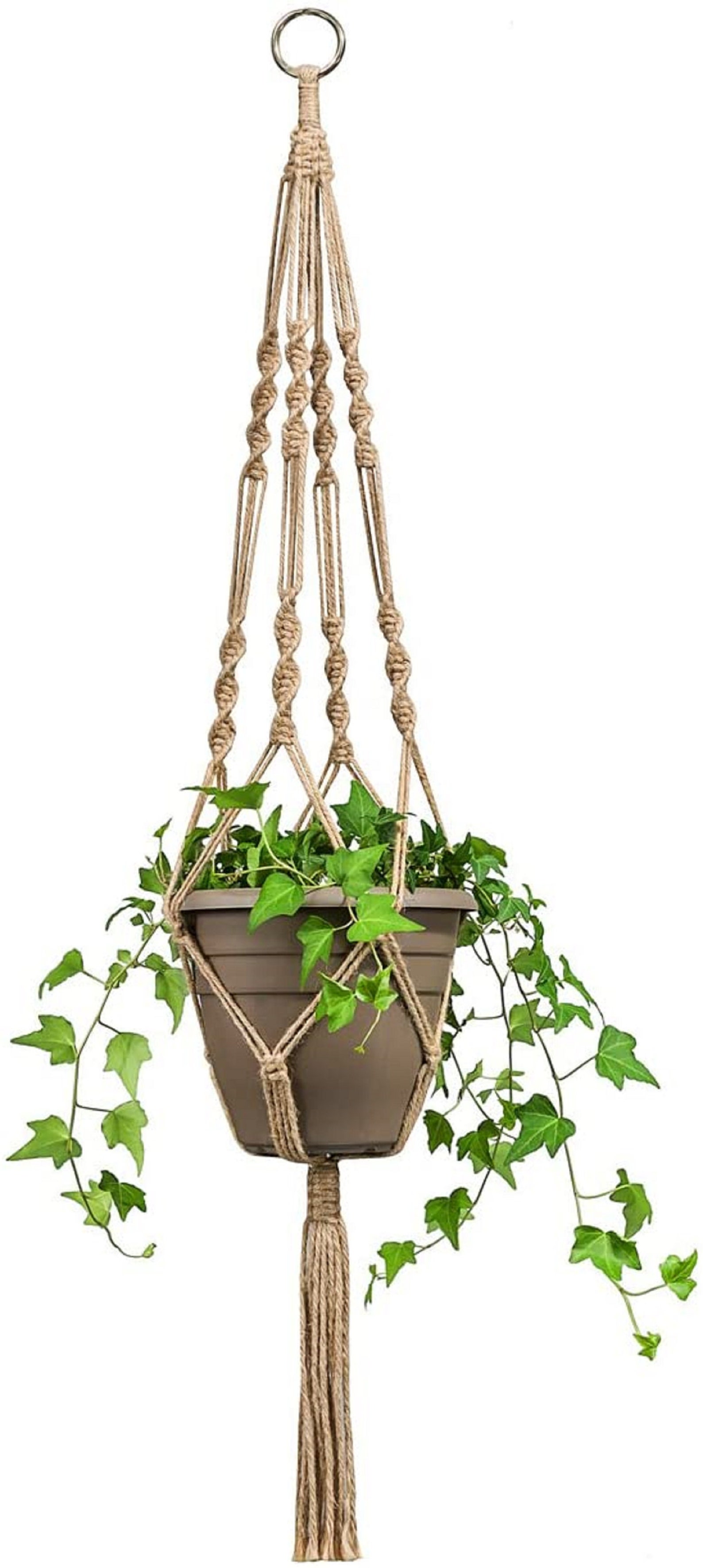 Jute Macrame Plant Hanger Vintage Planter Hemp Plant Hanger Etsy