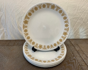 Vintage Corel Butterfly Gold Dinner Plates 10”in diameter set of 12