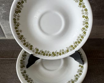 Vintage Corelle Spring Blossoms Grön Crazy Daisy Fat/desserttallrik 15 cm (4 st)