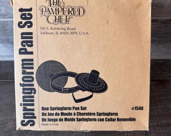 Pampered Chef one springform pan set (1540) heart shape included
