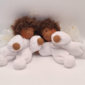angel couple, guardian angel, Waldorf angel, angel, Nicky angel, Nicky doll, cuddly doll