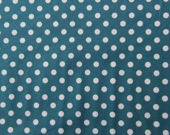 Jersey dots petrol white