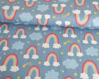 Jersey Regenbogen Prinzessin Phantasie Swafing 0,5m Design Sandra Kretzmann