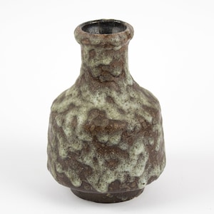 Vintage vase with attractive glaze, ES ceramics, 60s, 70s, Emons & Sons, Fat Lava, Collector, grey, brown, 640-15