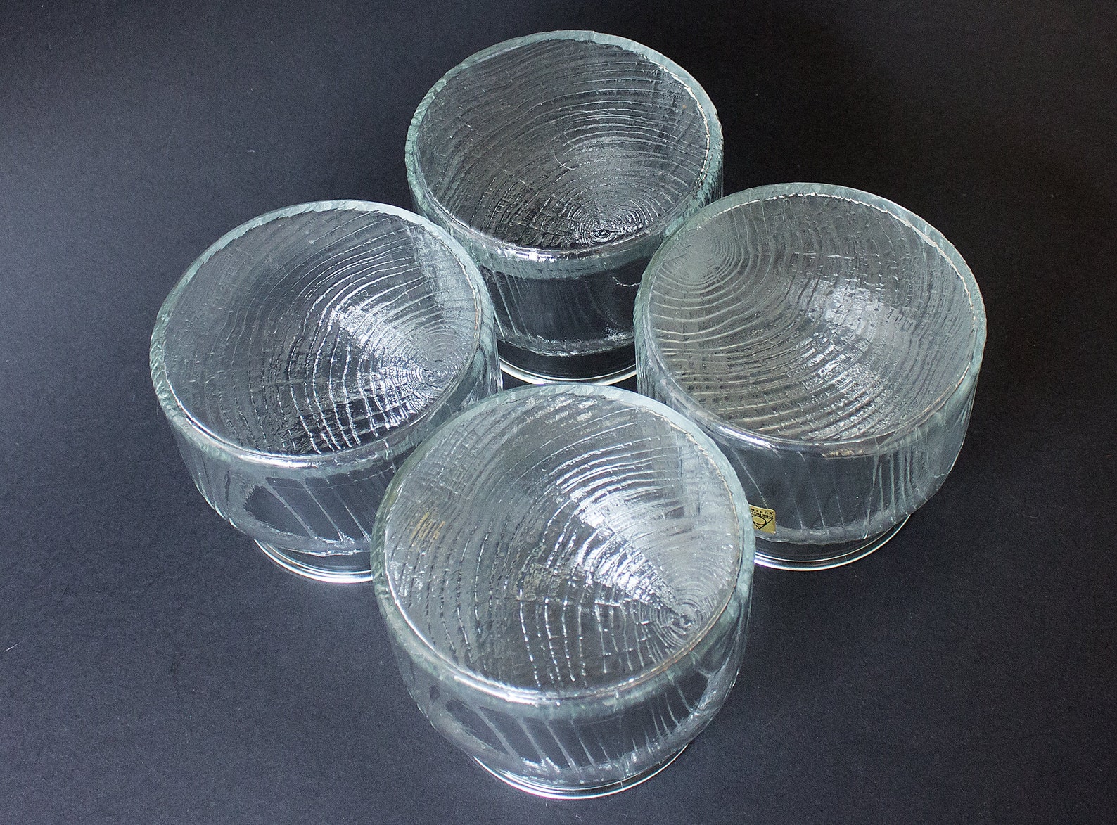 Four Glasses With Lid for Storing Food Vintage Relief Top Etsy Sweden