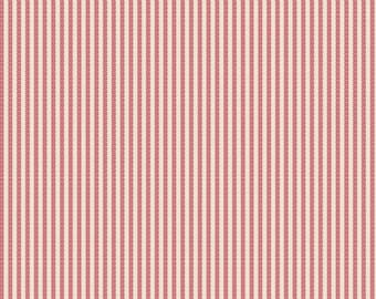 Westfalenstoff COTTON woven fabric stripes RED / NATURAL