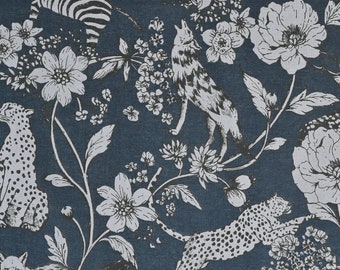 ECHINO cotton lawn woven fabric - wonderfully silky DARK SMOKE BLUE