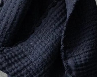 SOFT STITCH Jacquard NAVY gequiltete Baumwolle