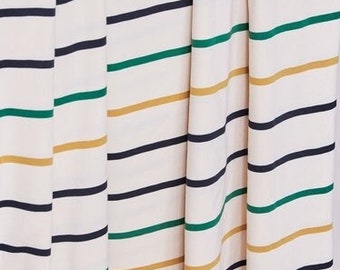 Jersey de algodón orgánico NOVA STRIPE Lyocell Tencel™ de Meet MILK (crema)