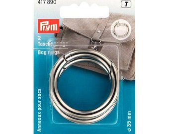 Prym Taschenringe 2er Pack 35 mm (VERSCHIEDENE FARBEN ZUR Auswahl)