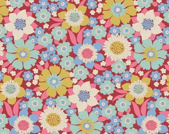 Lauren Burgundy – Wallflower Kollektion von Tilda Fabrics