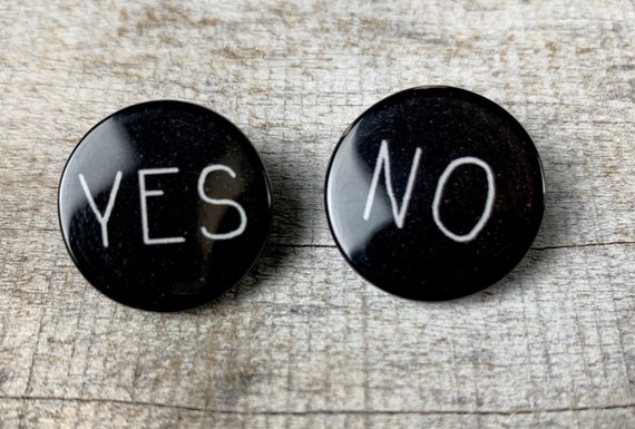 Button Yes And/or No by JIM KNOPF 