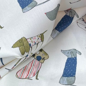 Decorative fabric Toto dogs COTTON or WAX FABRIC to choose from image 7