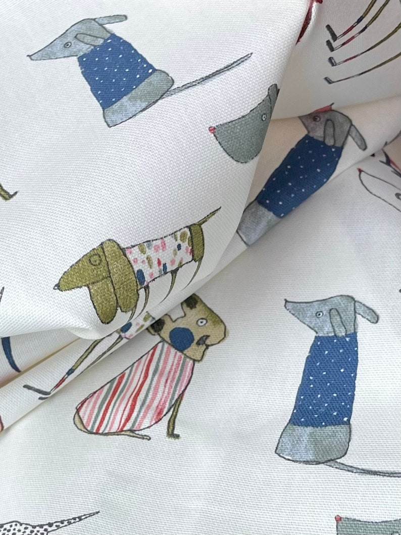 Decorative fabric Toto dogs COTTON or WAX FABRIC to choose from image 7